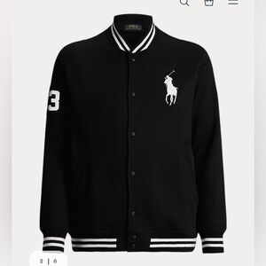 Ralph Lauren Black and White Varsity Jacket